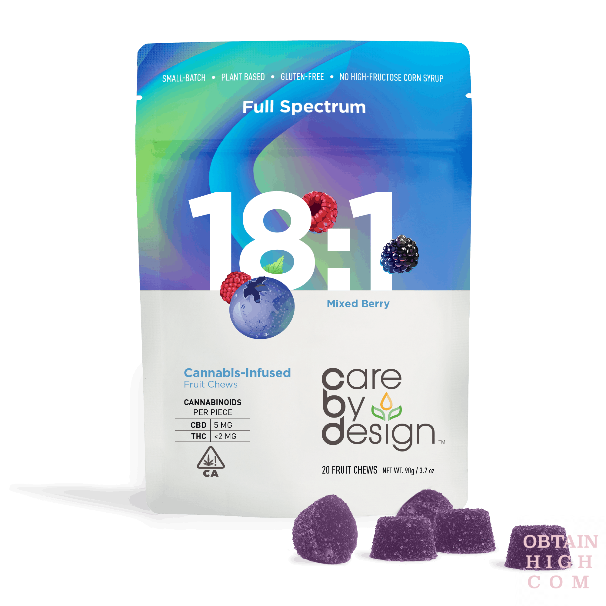 Mixed Berry Cannabis Gummies 18:1 CBD:THC Care By Design obtain high Mixed Berry Cannabis Gummies 18:1 CBD:THC Care By Design obtain high