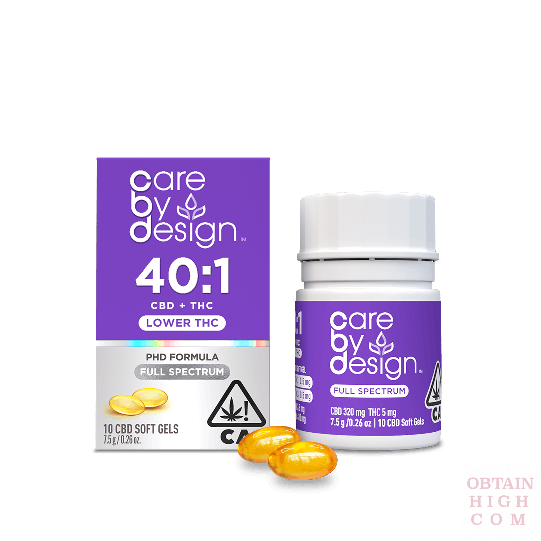 Full Spectrum 40:1 CBD:THC 10 Soft Gels Care By Design obtain high Full Spectrum 40:1 CBD:THC 10 Soft Gels Care By Design obtain high